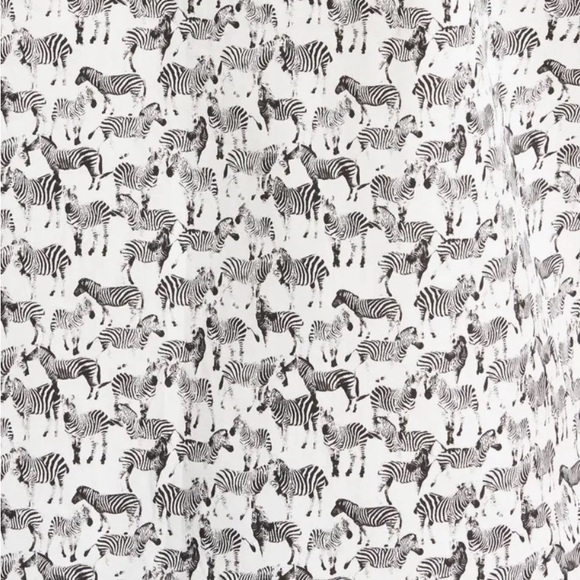 1901 Trim Fit Zebra Print Short Sleeve Sport Shirt Size XX-Large - Picture 5 of 13